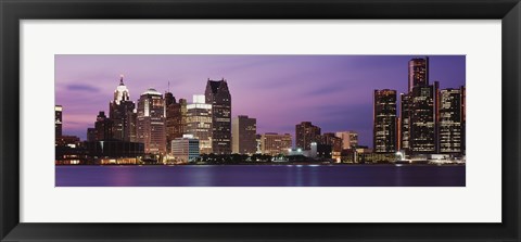 Framed Detroit, Michigan Print