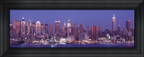 Framed Dusk, West Side, NYC, New York City, US Print