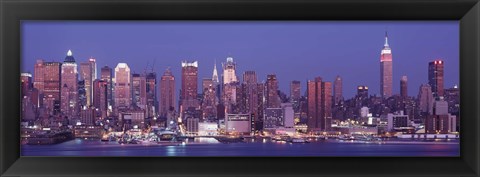 Framed Dusk, West Side, NYC, New York City, US Print