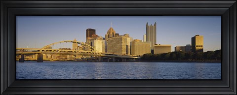 Framed Buildings and Bridge in Pittsburgh, Pennsylvania Print