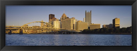 Framed Buildings and Bridge in Pittsburgh, Pennsylvania Print