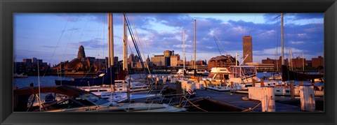 Framed Boats in Buffalo, New York Print