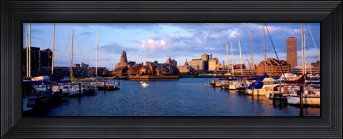 Framed Buffalo, New York Waterfront Print