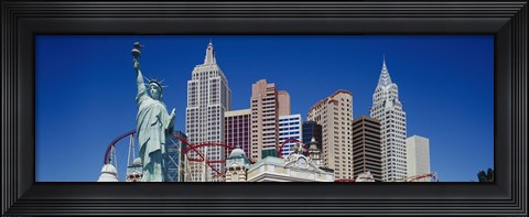 Framed Low angle view of skyscrapers, New York New York, Las Vegas, Nevada, USA Print
