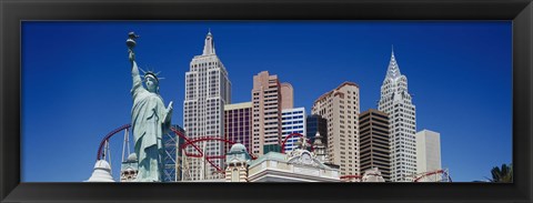 Framed Low angle view of skyscrapers, New York New York, Las Vegas, Nevada, USA Print