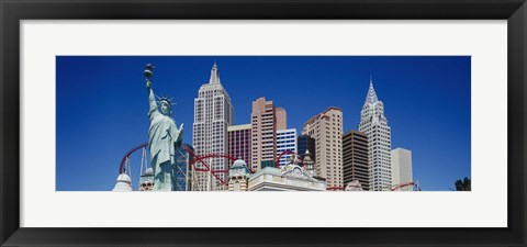 Framed Low angle view of skyscrapers, New York New York, Las Vegas, Nevada, USA Print