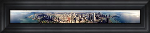 Framed Aerial Chicago IL Print