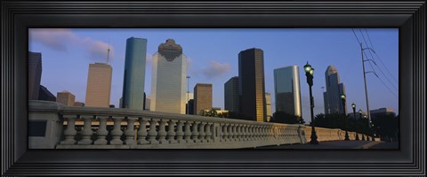 Framed Low Angle View Of Buildings, Houston, Texas, USA Print