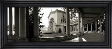 Framed Pavilion in Balboa Park, San Diego, California Print