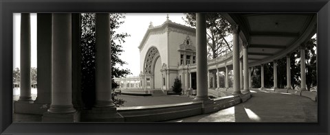 Framed Pavilion in Balboa Park, San Diego, California Print