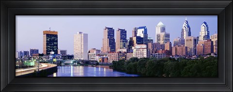 Framed Skyline View of Downtown Philadelphia Print