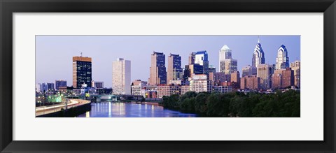 Framed Skyline View of Downtown Philadelphia Print