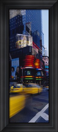 Framed Traffic on a street, Times Square, Manhattan, New York City, New York State, USA Print