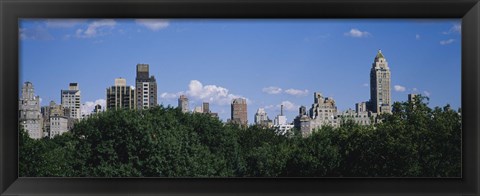 Framed Manhattan Buildings Rising above the Trees Print