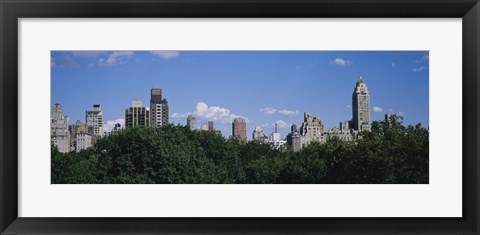 Framed Manhattan Buildings Rising above the Trees Print