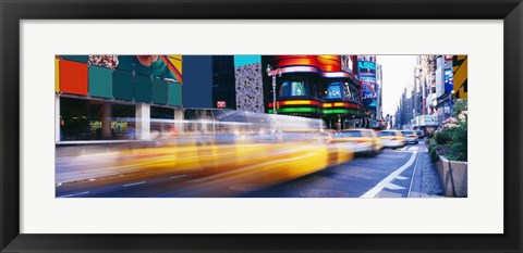 Framed Yellow Cabs in Times Square, NYC Print