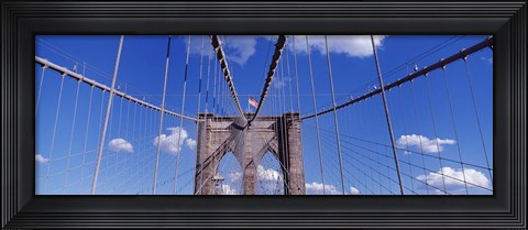 Framed Brooklyn Bridge Cables and Tower, New York City Print