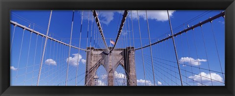 Framed Brooklyn Bridge Cables and Tower, New York City Print
