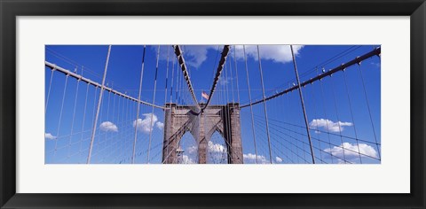 Framed Brooklyn Bridge Cables and Tower, New York City Print