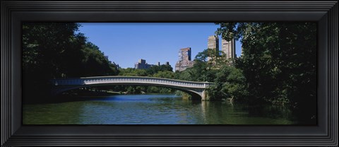 Framed Bridge Over A Lake, Bow Bridge, Manhattan, NYC, New York City, New York State, USA Print