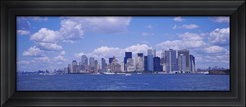 Framed Skyscrapers on the waterfront, Manhattan Print