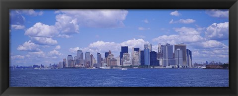 Framed Skyscrapers on the waterfront, Manhattan Print