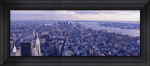 Framed Aerial View From Top Of Empire State Building, Manhattan, NYC, New York City, New York State, USA Print