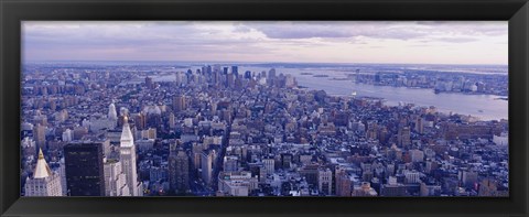 Framed Aerial View From Top Of Empire State Building, Manhattan, NYC, New York City, New York State, USA Print