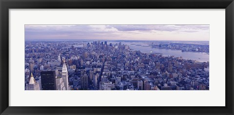 Framed Aerial View From Top Of Empire State Building, Manhattan, NYC, New York City, New York State, USA Print