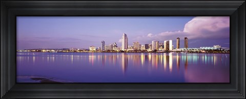 Framed USA, California, San Diego, Financial district Print