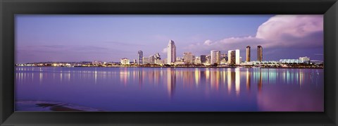 Framed USA, California, San Diego, Financial district Print