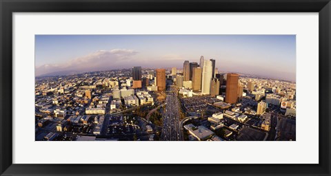 Framed USA, California, Los Angeles, Financial District Print