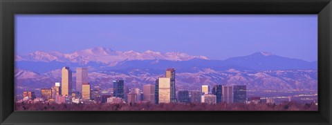 Framed Denver Skyline, Colorado Print