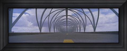 Framed Chain-link fence covering a bridge, Snake Bridge, Tucson, Arizona, USA Print