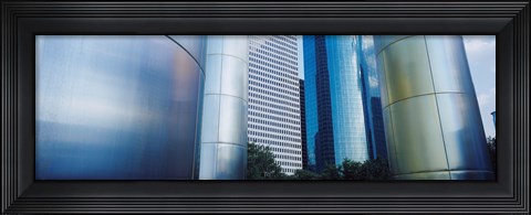 Framed Close up of Buildings in Houston, Texas Print