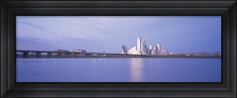Framed Buildings on the waterfront, Dallas, Texas, USA Print