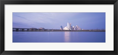 Framed Buildings on the waterfront, Dallas, Texas, USA Print