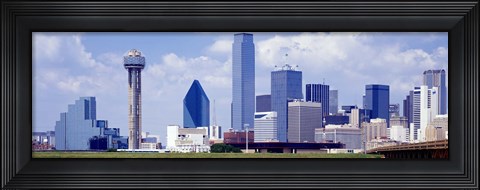 Framed Dallas, Texas Skyline (day) Print