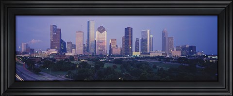Framed Houston buildings, Texas Print