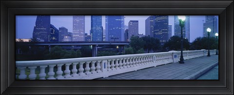 Framed Houston at dusk, Texas Print
