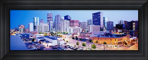 Framed Denver at night, Colorado Print