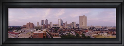 Framed Skyscrapers in a city, Fort Worth, Texas, USA Print