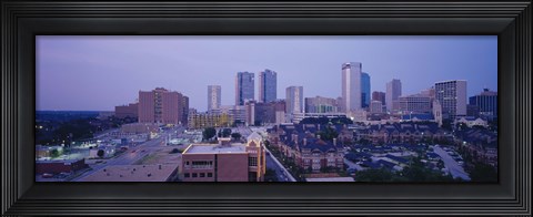 Framed High angle view of a city, Fort Worth, Texas, USA Print