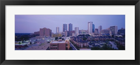 Framed High angle view of a city, Fort Worth, Texas, USA Print