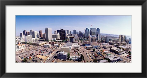 Framed USA, California, San Diego, Downtown District Print