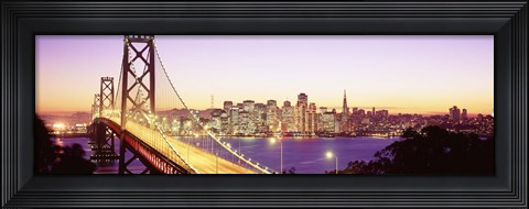 Framed San Francisco Skyline with Golden Gate Bridge Print