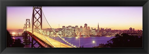 Framed San Francisco Skyline with Golden Gate Bridge Print