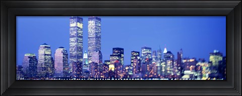 Framed Evening, Lower Manhattan, NYC, New York City, New York State, USA Print