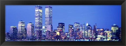 Framed Evening, Lower Manhattan, NYC, New York City, New York State, USA Print