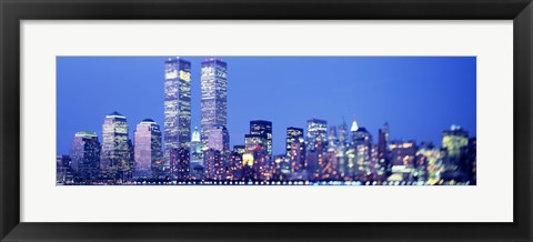 Framed Evening, Lower Manhattan, NYC, New York City, New York State, USA Print